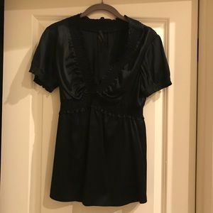Black silk blouse